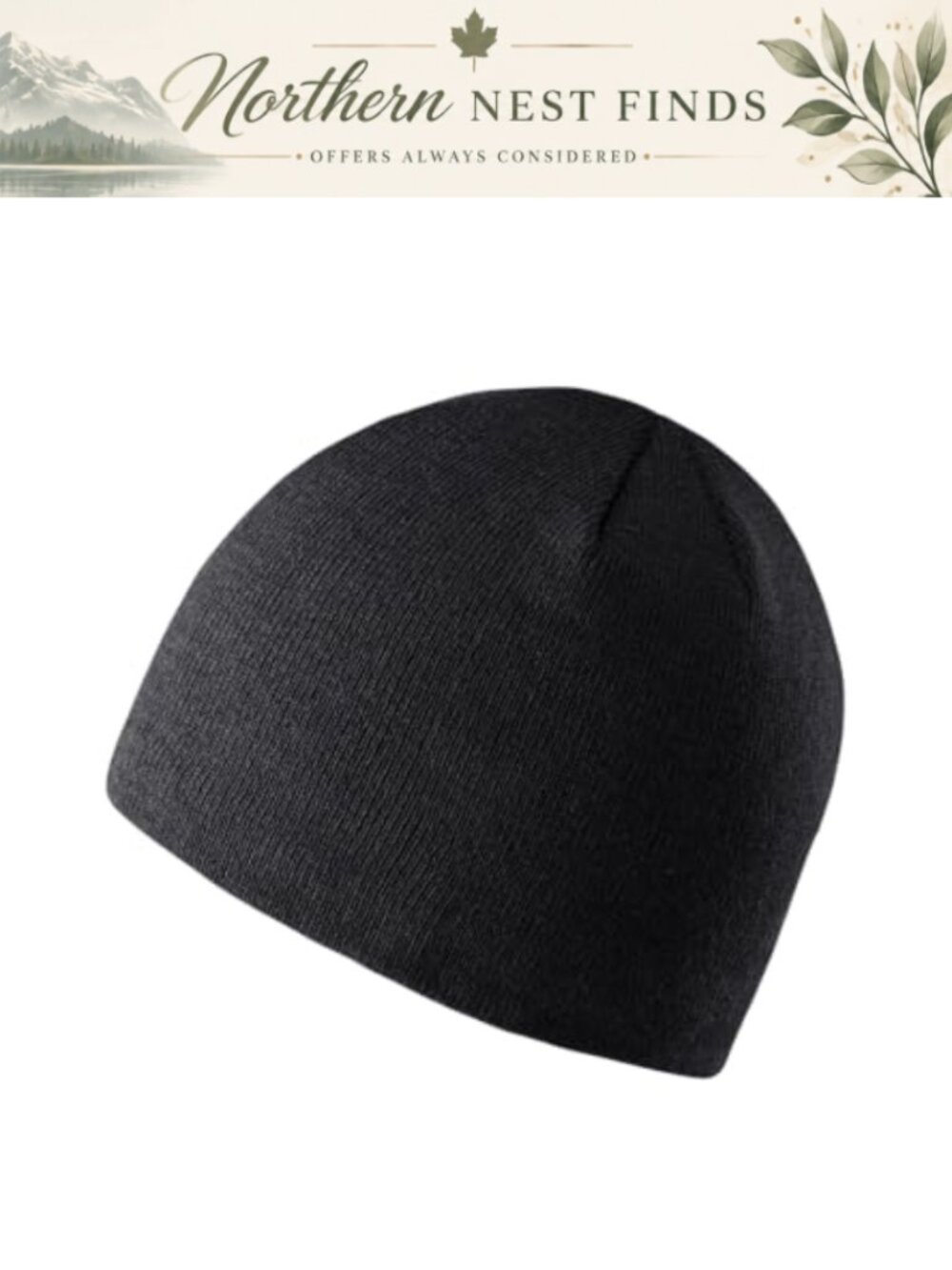 Acrylic Knit Beanie Winter Toque Work Hat One Size